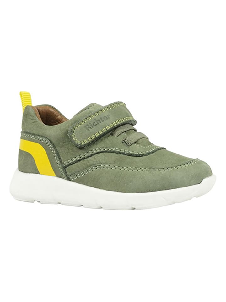 Richter Shoes Leder-Sneakers in Grün günstig kaufen