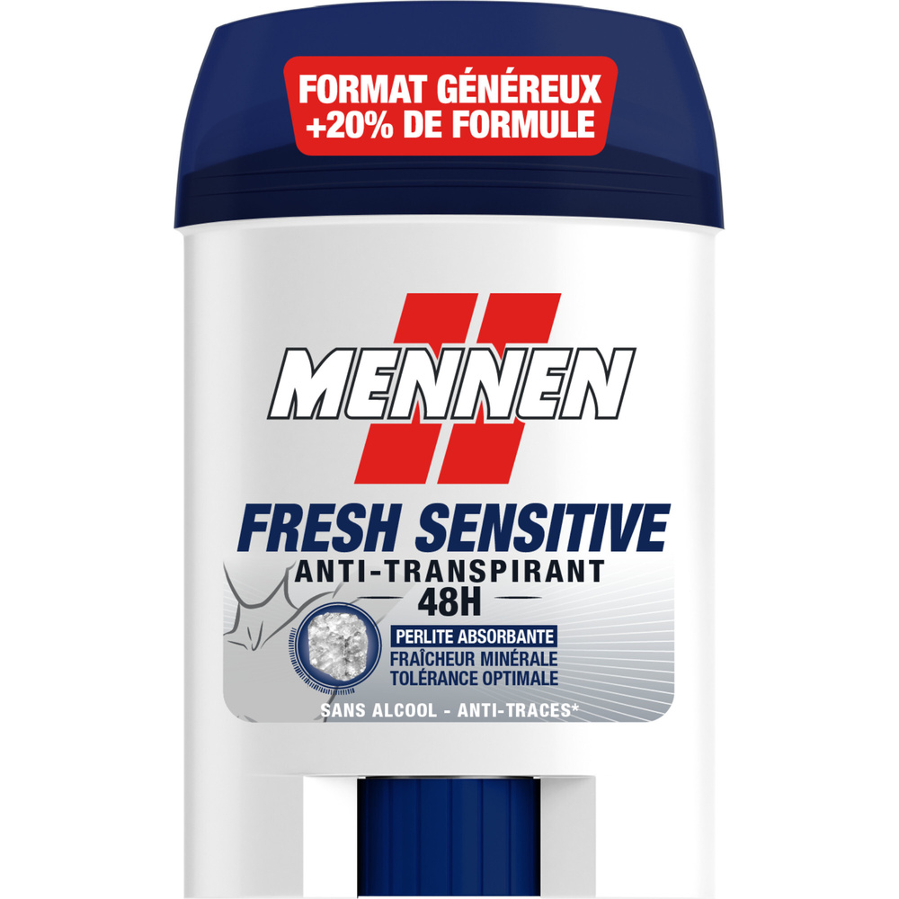 mennen FRESH SENSITIVE Anti transpirant homme 48H stick large sans alcool