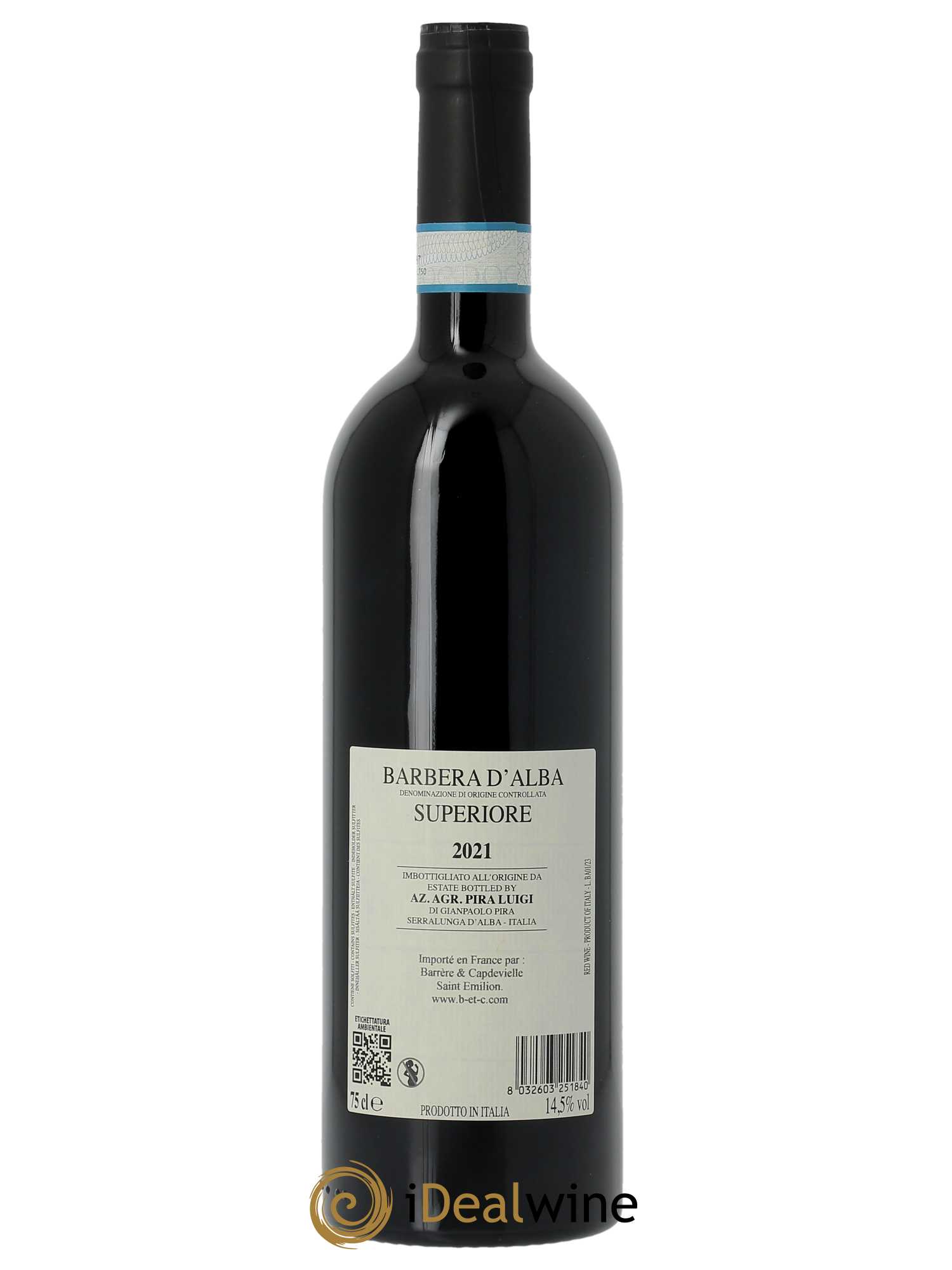 Barbera d'Alba DOC Luigi Pira  2021 - Lot de 1 Bouteille