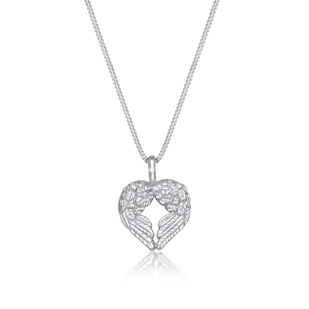Elli Elli Collier Femme Pendentif Coeur Ludique en Argent Sterling 925 Bijoux