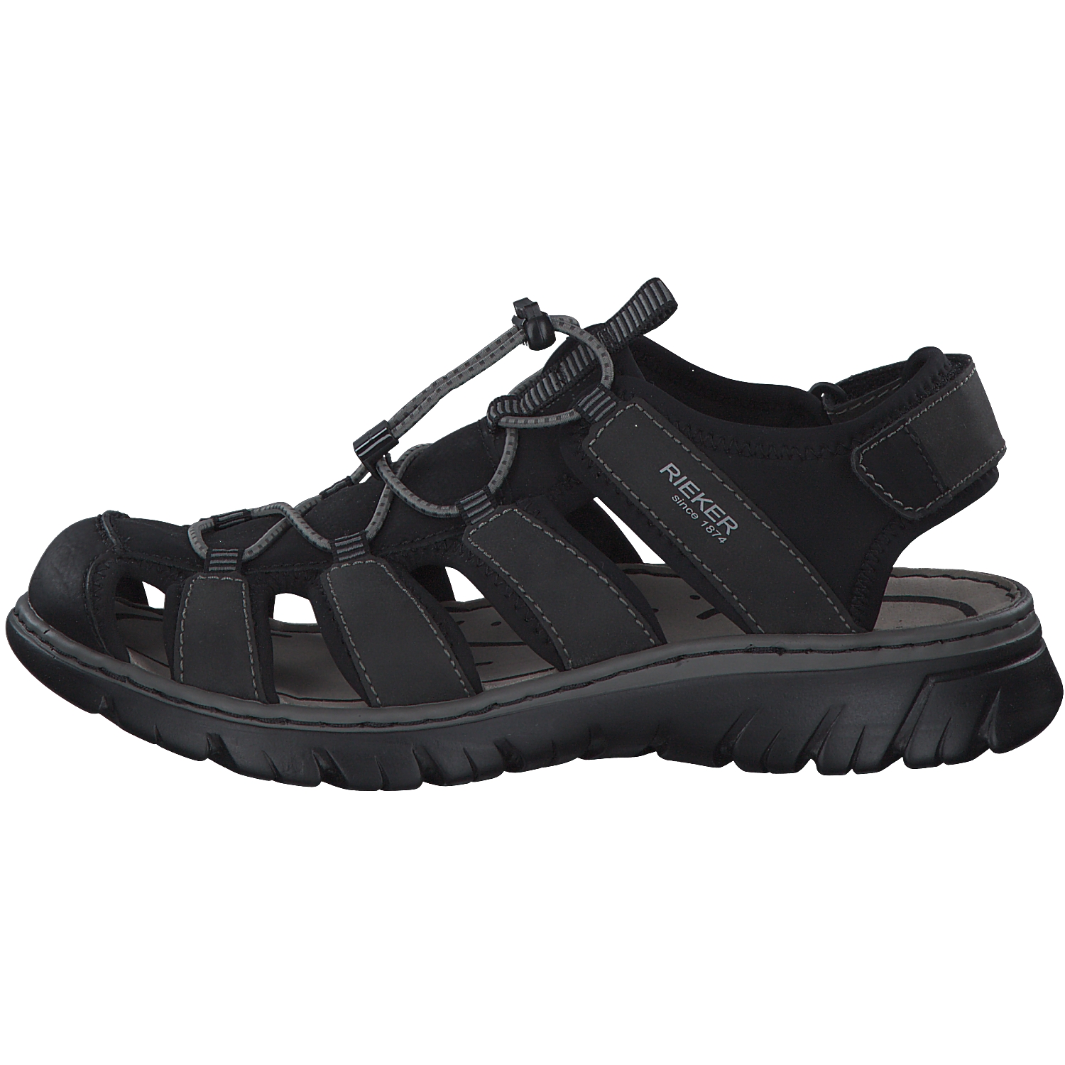 Rieker 26770, Sandalen, Herren, schwarz/schwarz/schwarz