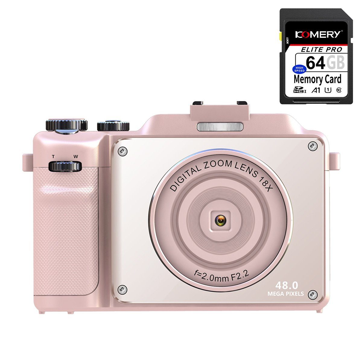 Hikeren 48MP Digitalkamera,4K HD 1080P Fotokamera,7 Farbfilter,18X Digitalzoom Kompaktkamera (WLAN (Wi-Fi)