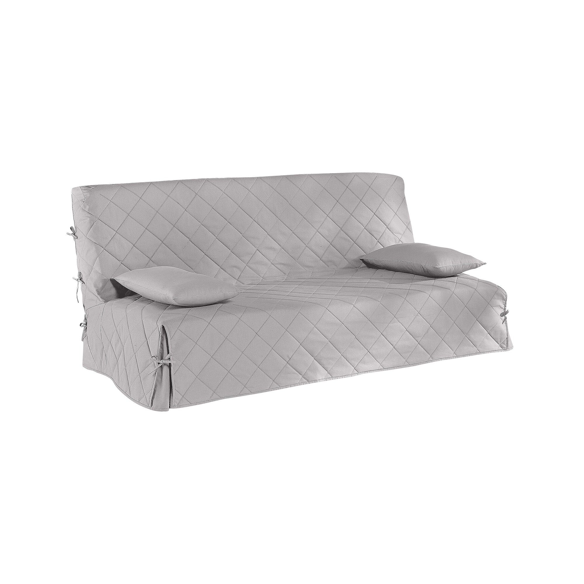 Housse clic-clac standard matelassée coton bachette uni