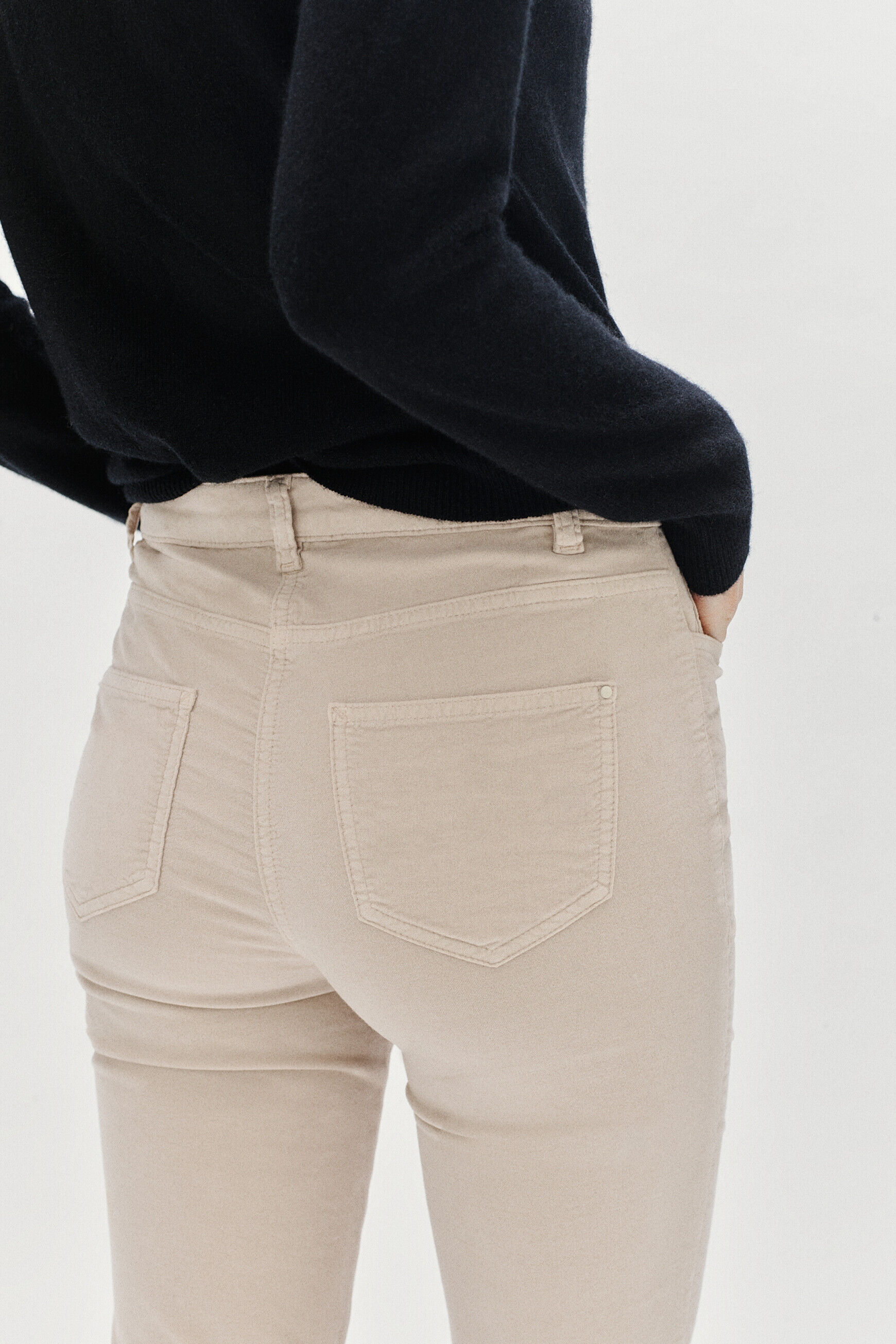 pantalon sylvano beige femme