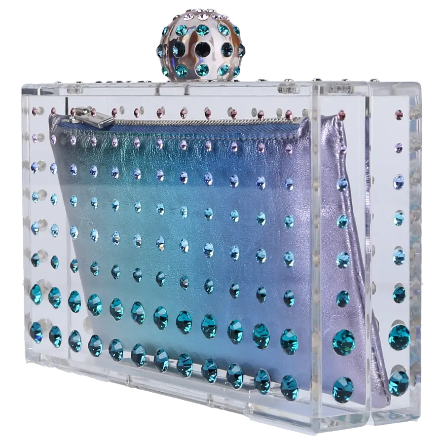 Aquazzura - Clutch TEQUILLA Harz - blau