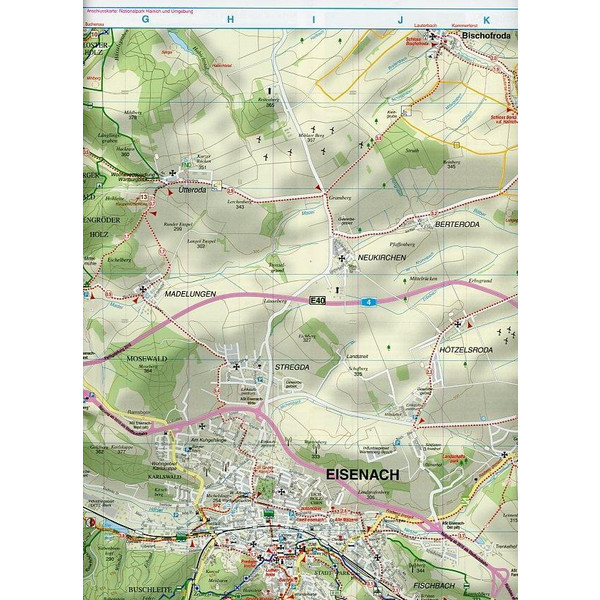 Eisenach, Ruhla und Umgebung 1 : 35 000. Radwander-und Wanderkarte - Wanderkarte
