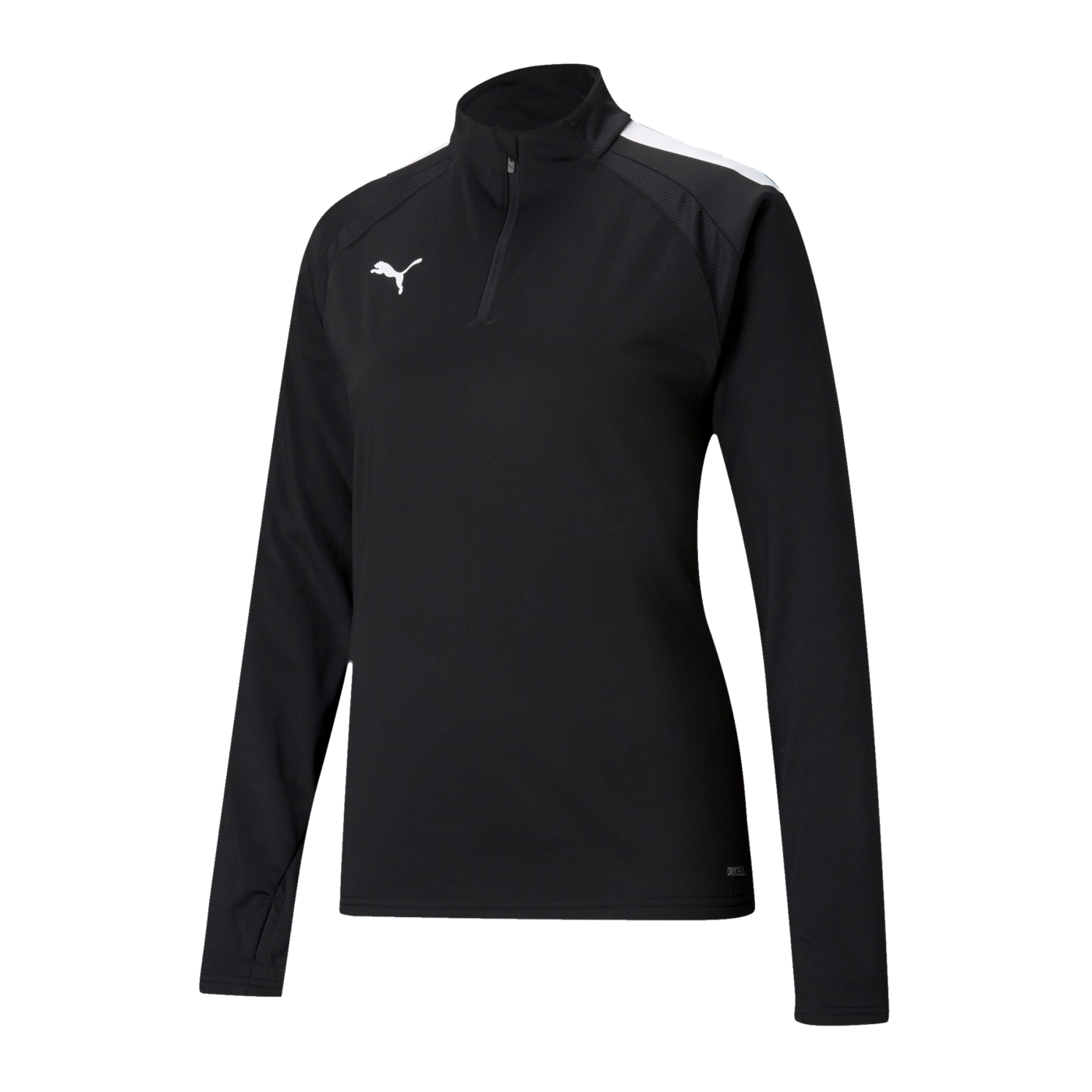 PUMA teamLIGA HalfZip Sweatshirt Damen Schwarz Weiss F03