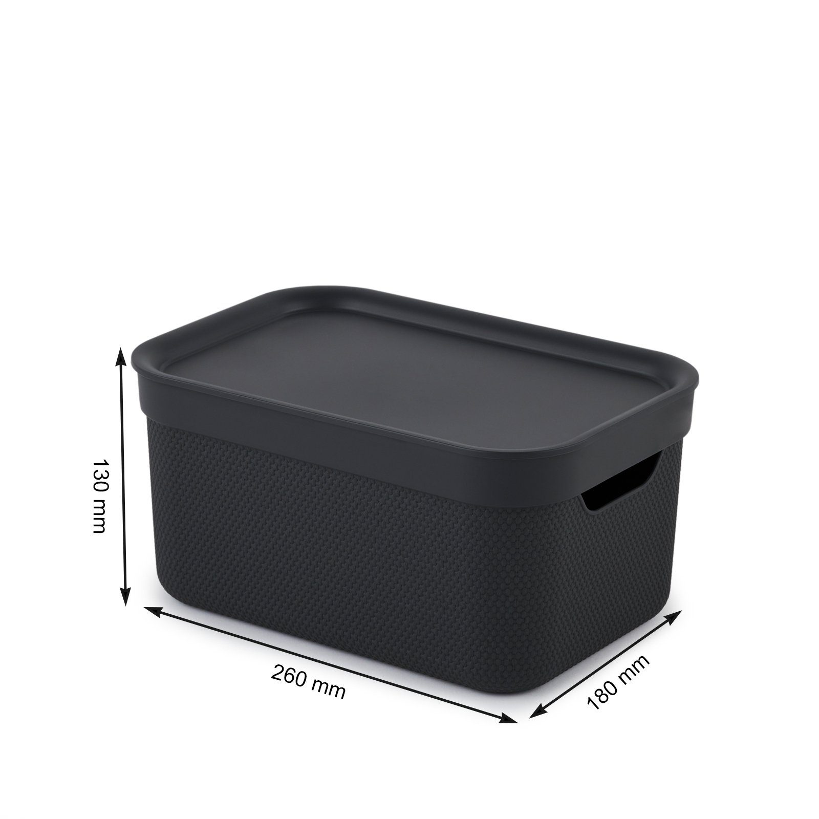 ROTHO Aufbewahrungsbox Jive Dekobox 3er-Set Aufbewahrungskorb 5l mit Deckel (Aufbewahrungsset, 3er-Set)