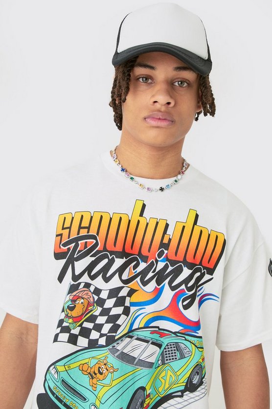 Oversize T-Shirt mit lizenziertem Scooby Doo Racing Print