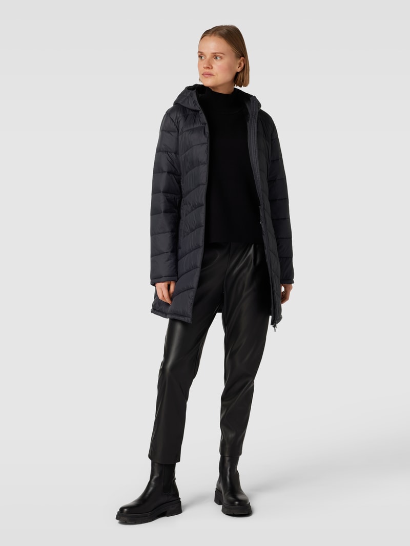 Steppjacke mit Kapuze Modell 'SIBIRIA' in schwarz