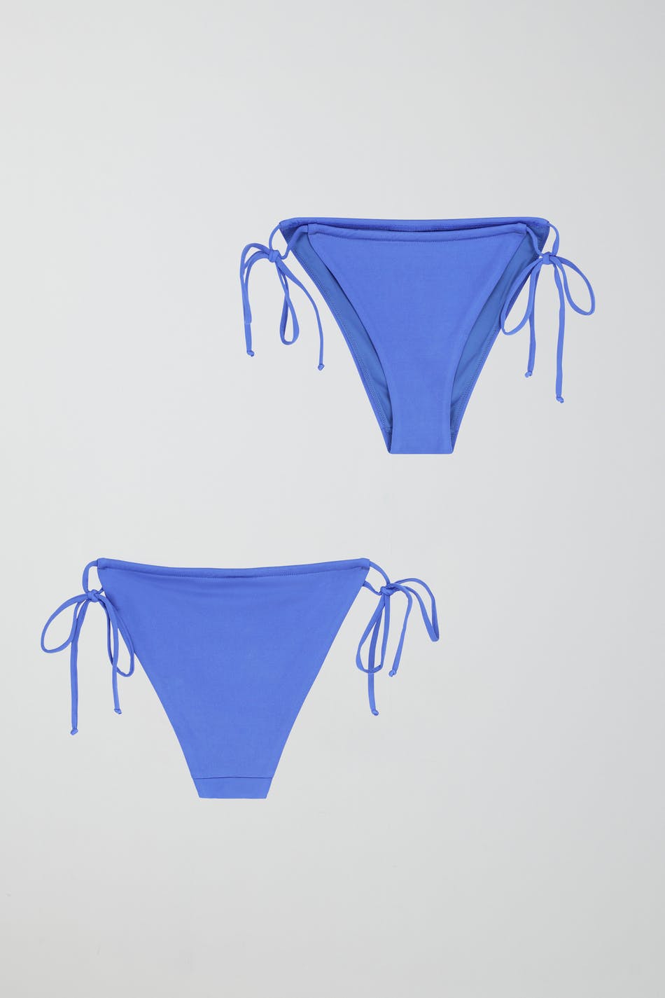 Shiny ruched tie bikini brief