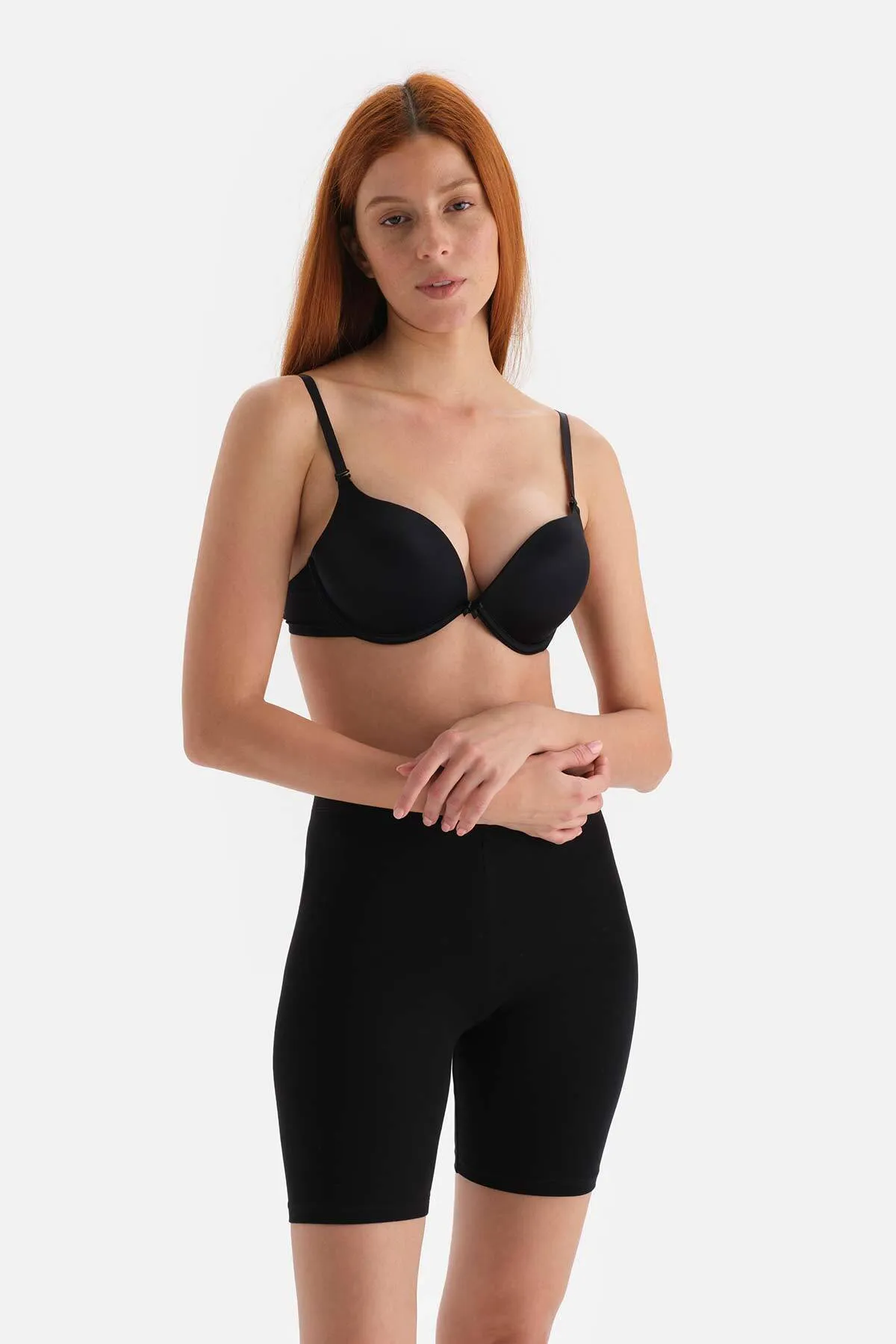 Dagi  Schwarze kurze Strumpfhose