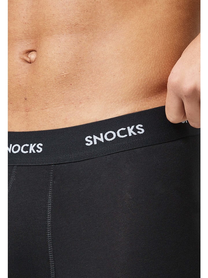 SNOCKS Boxershorts aus Bio-Baumwolle 6 Stück in Schwarze Streifen günstig kaufen