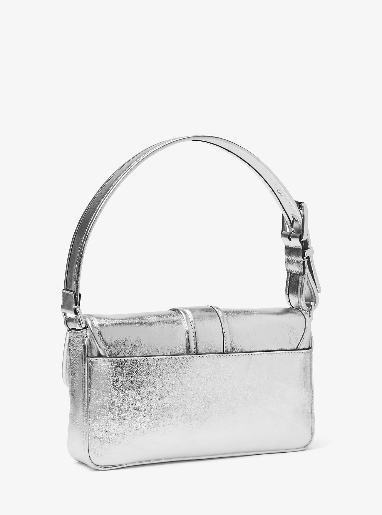 Colby Medium Metallisk Skinnveske - SØLV