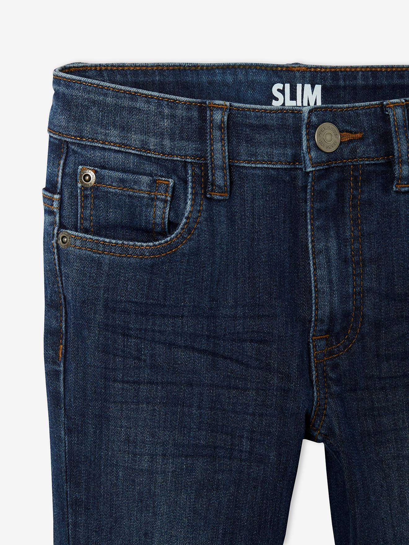 Vertbaudet Die UNVERWÜSTLICHE, robuste Jungen Jeans, Slim-Fit - dark blue