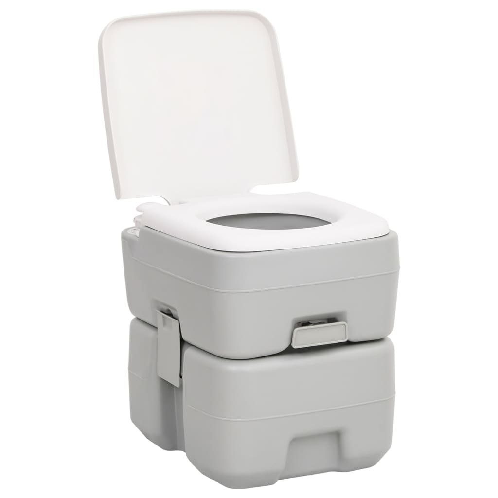 vidaXL Campingtoilette Tragbare Campingtoilette mit Waschbecken und Wasserbehälter