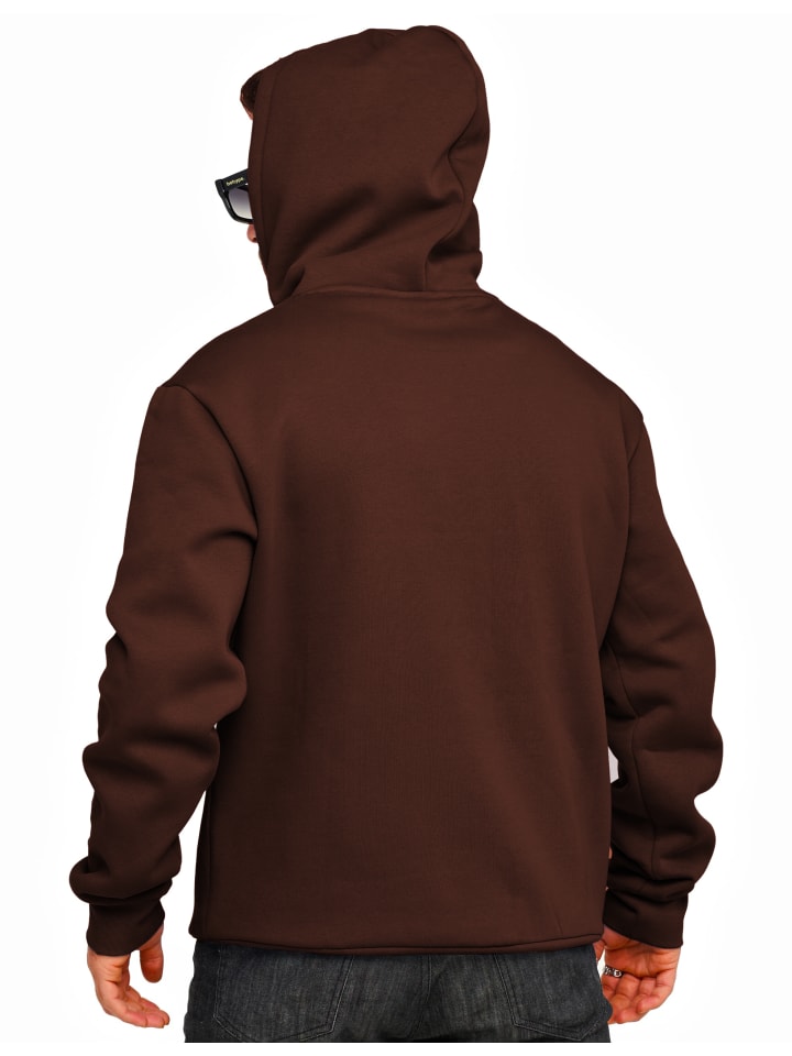 DAILY COTTON Kapuzenpullover - DCTALGAR Oversize Hoodie Sweatshirt in Braun günstig kaufen