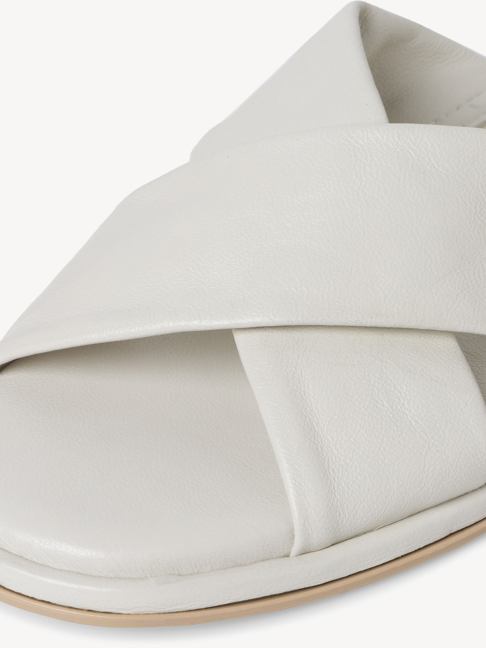 Mule en cuir - blanc