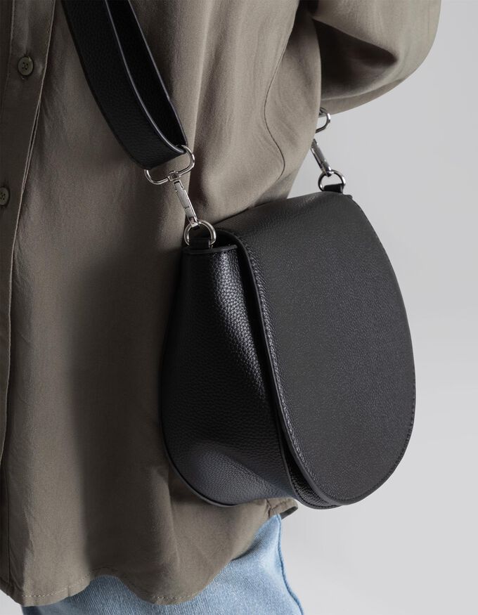 Schultertasche - Druckknopf-Lasche