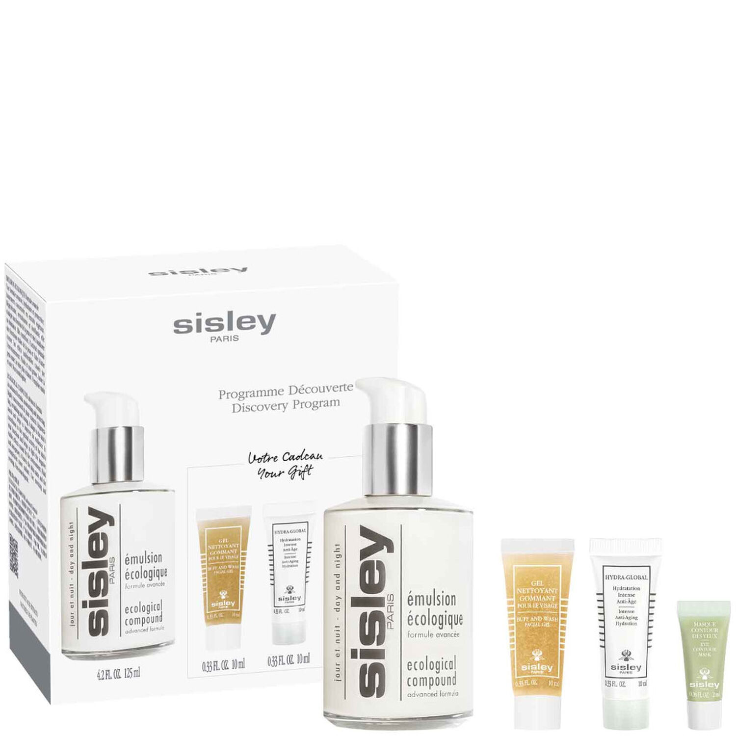 Sisley Emulsion Ecologique Formule Avancée Programme Découverte Coffret Soin Essentiel +3 Produits