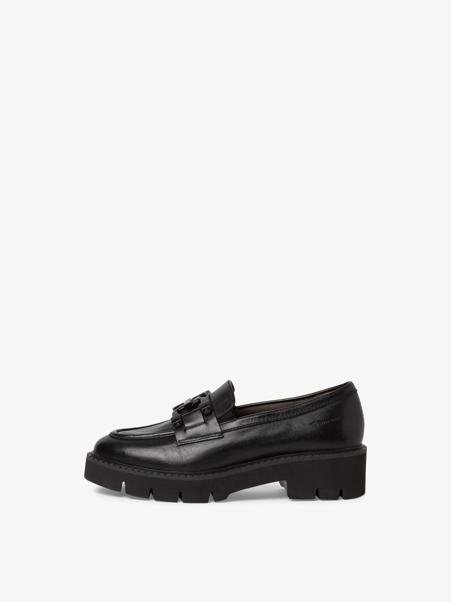 Slipper en cuir - noir