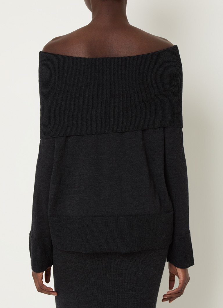 Pull à épaules dénudées en maille fine MaxMara Rivetto, confectionné en laine vierge