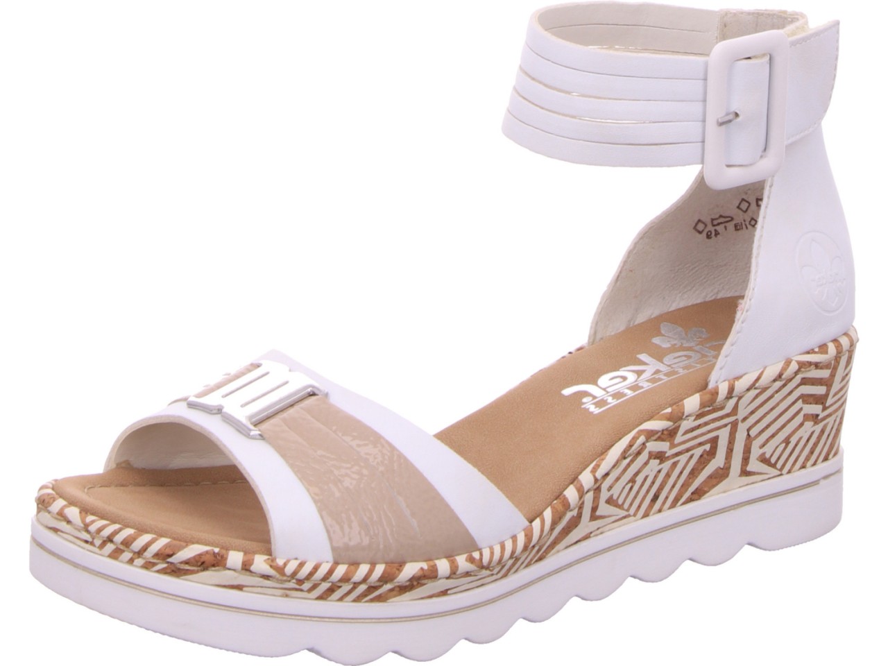 RIEKER Klassische Sandalen weiss