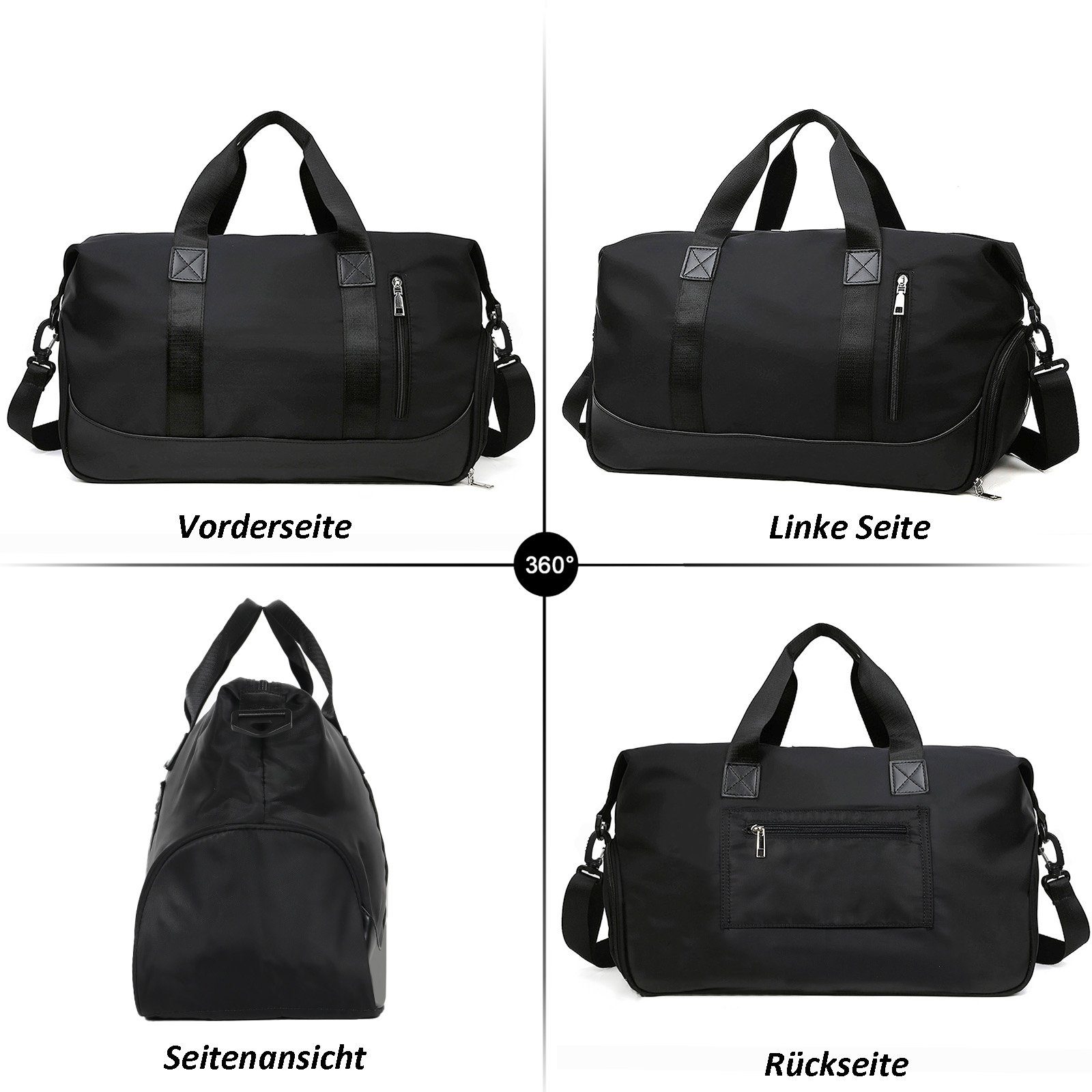 TAN.TOMI Reisetasche Sporttasche Reisetasche Weekender Schwimmtasche Schultertaschen Tasche, für Sport Fitness Gym Travel Bag Duffel Bag mit Schuhfach