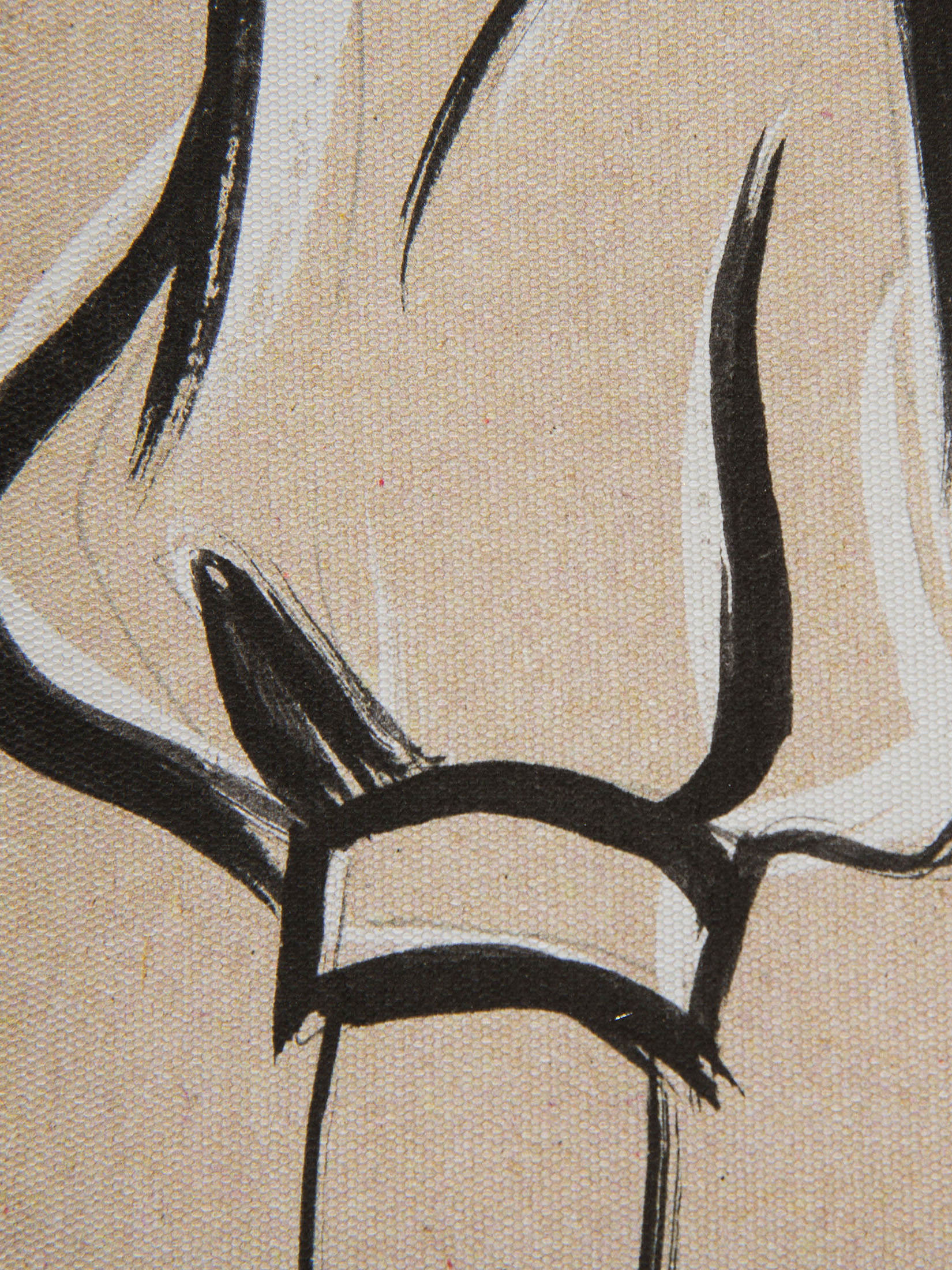 Clue Leinwand-Druck-gerahmt, Beige