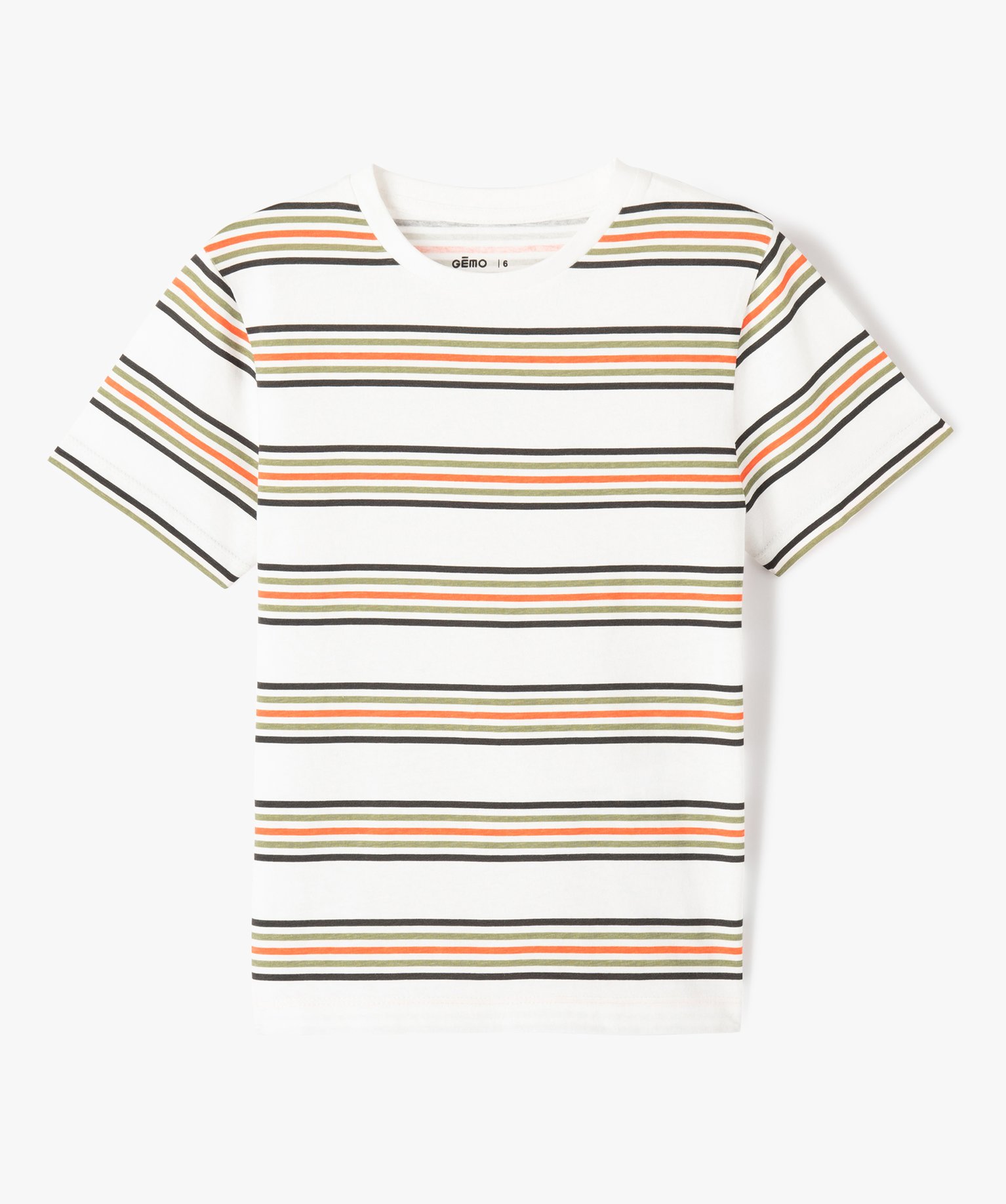 Tee-shirt Garçon à manches courtes à motifs raye | GEMO