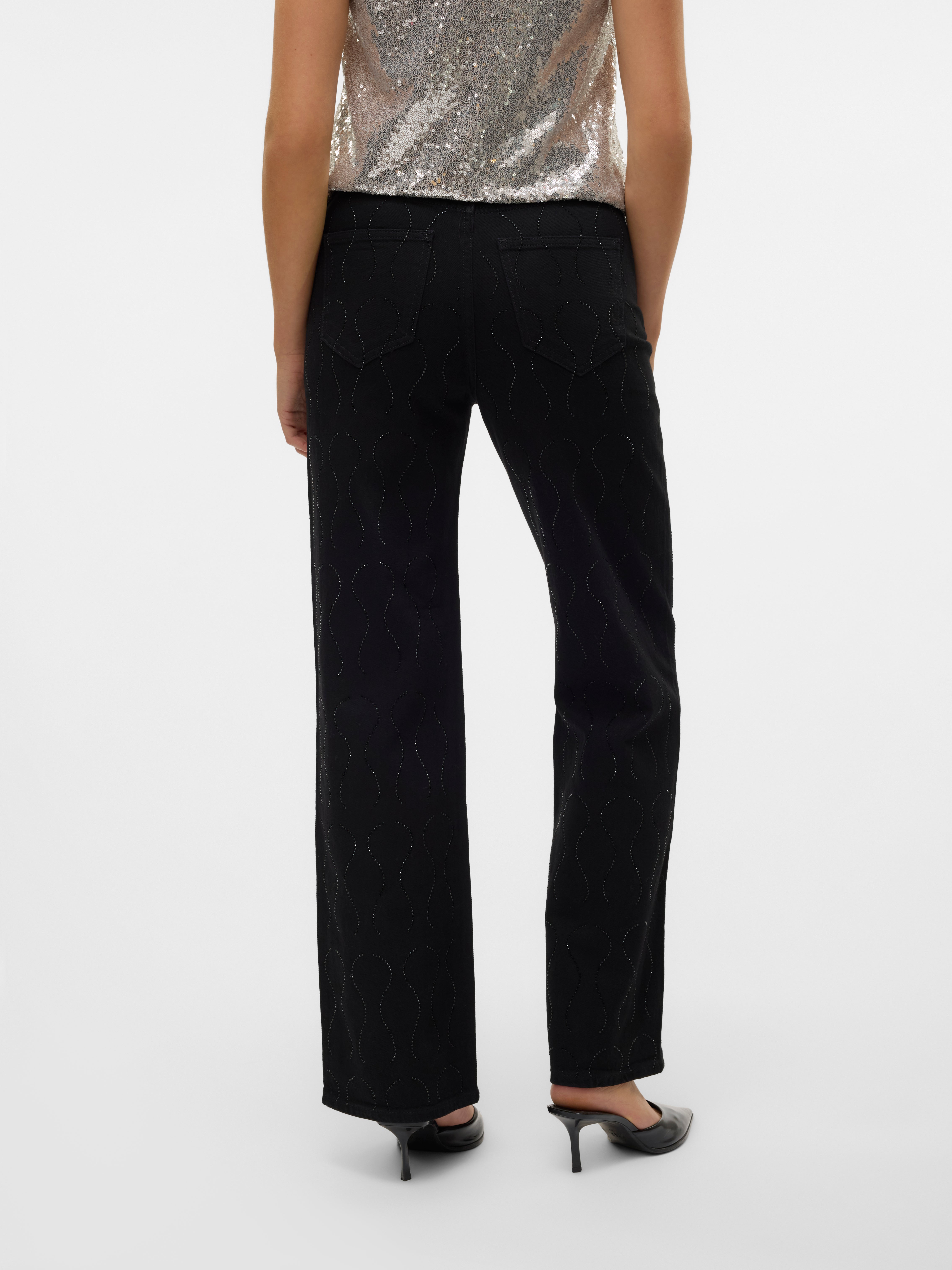 VMTESSA Hohe Taille Weiter Beinschnitt Jeans