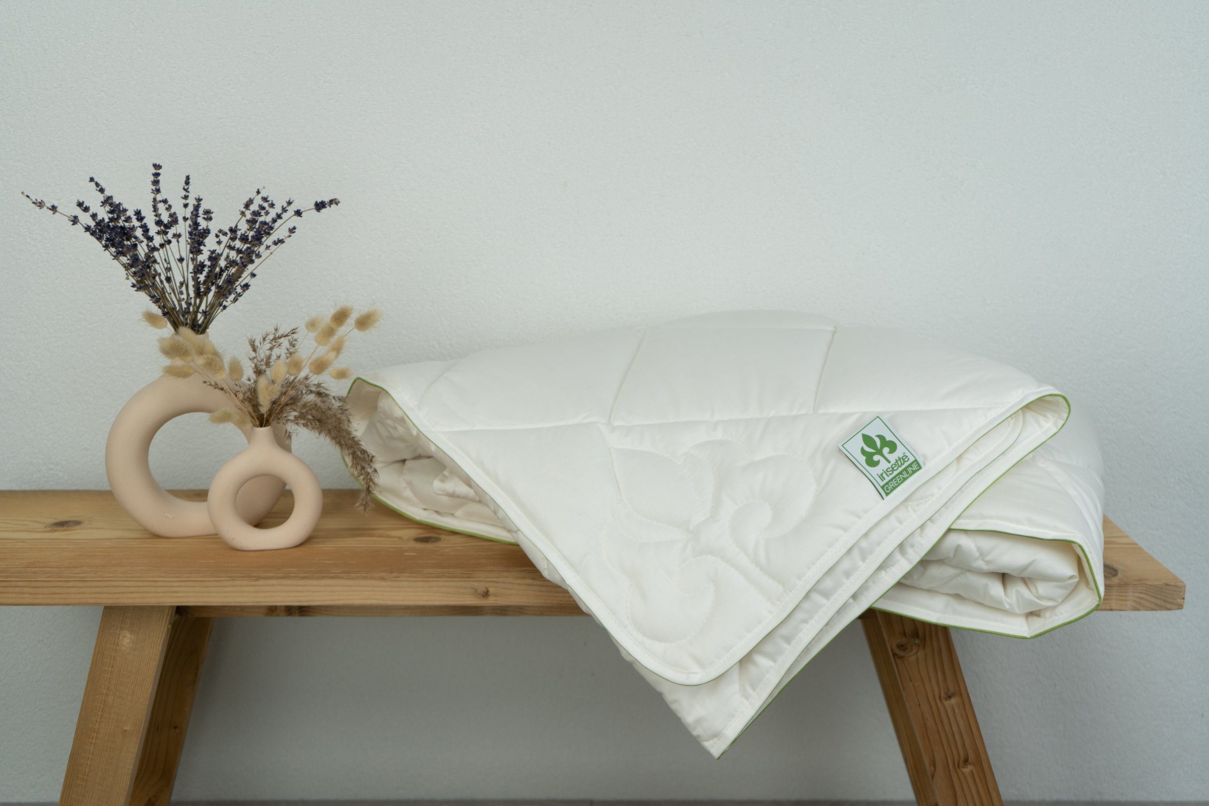Baumwollbettdecke, Sommersteppbett Irisette Greenline Baumwolle Bio, irisette GREENLINE, Füllung: 100% Baumwolle aus kontrolliert biologischem Anbau, Bezug: 100% Baumwolle aus kontrolliert biologischem Anbau, waschbar bis 60°C, allergikergeeignet, pe