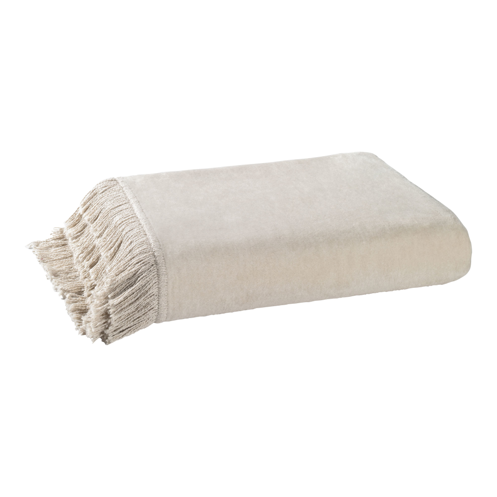 Fransen Plaid sand