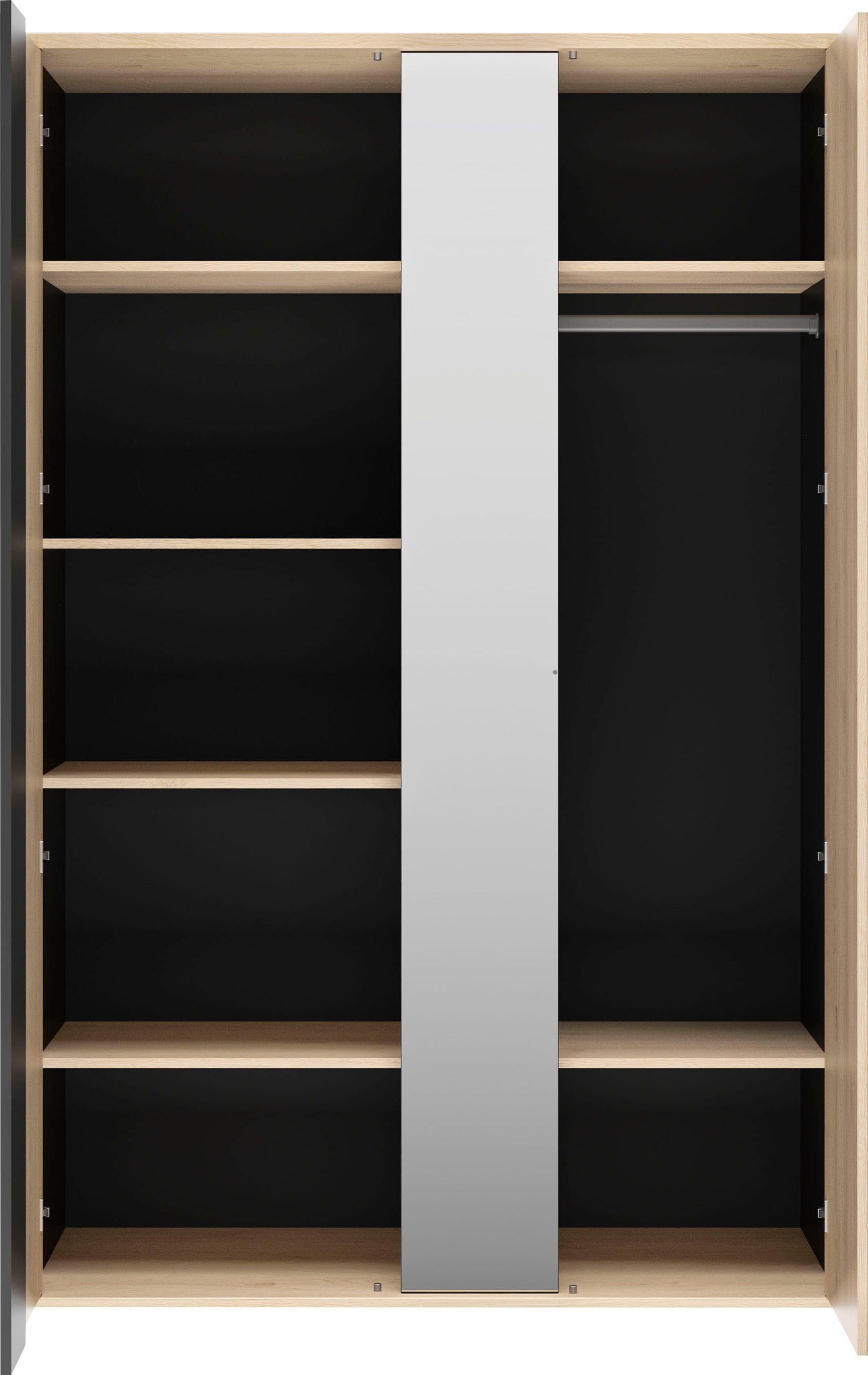 Gami Jugendzimmer-Set Duplex, (4-St., Bett, Kleiderschrank, Schreibtisch, Hochbett)
