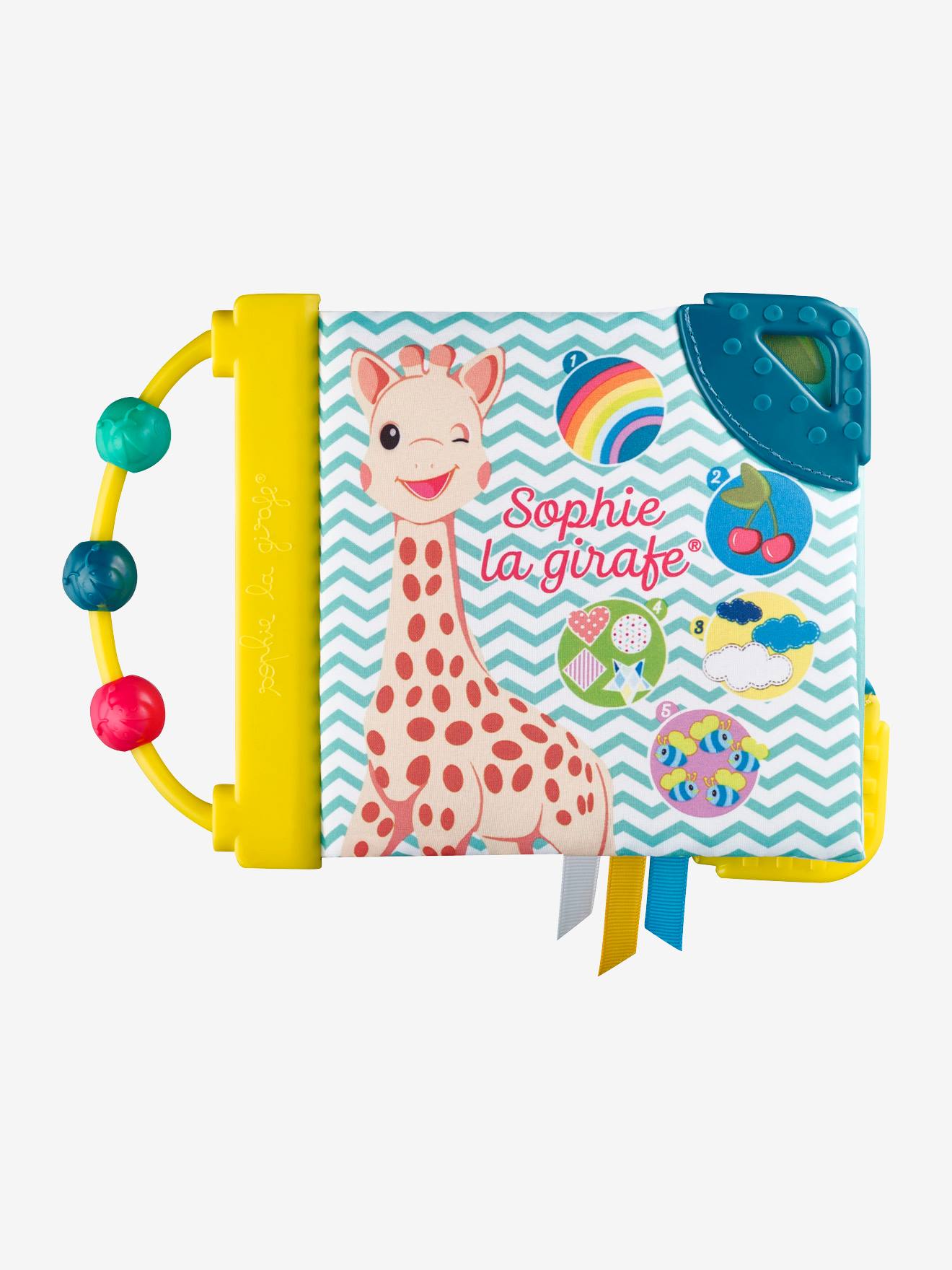 Livre d'éveil Sophie la girafe VULLI bleu