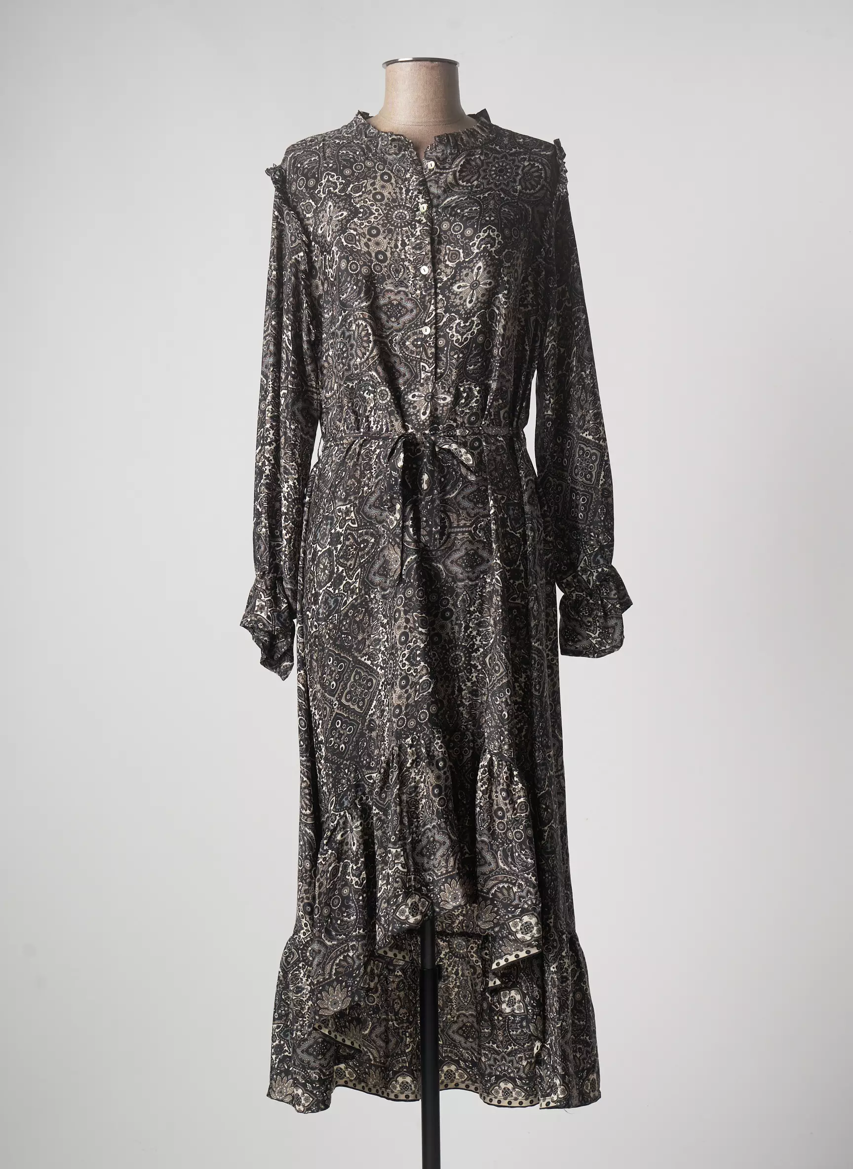 Lauren Vidal Robes Longues Femme couleur gris
