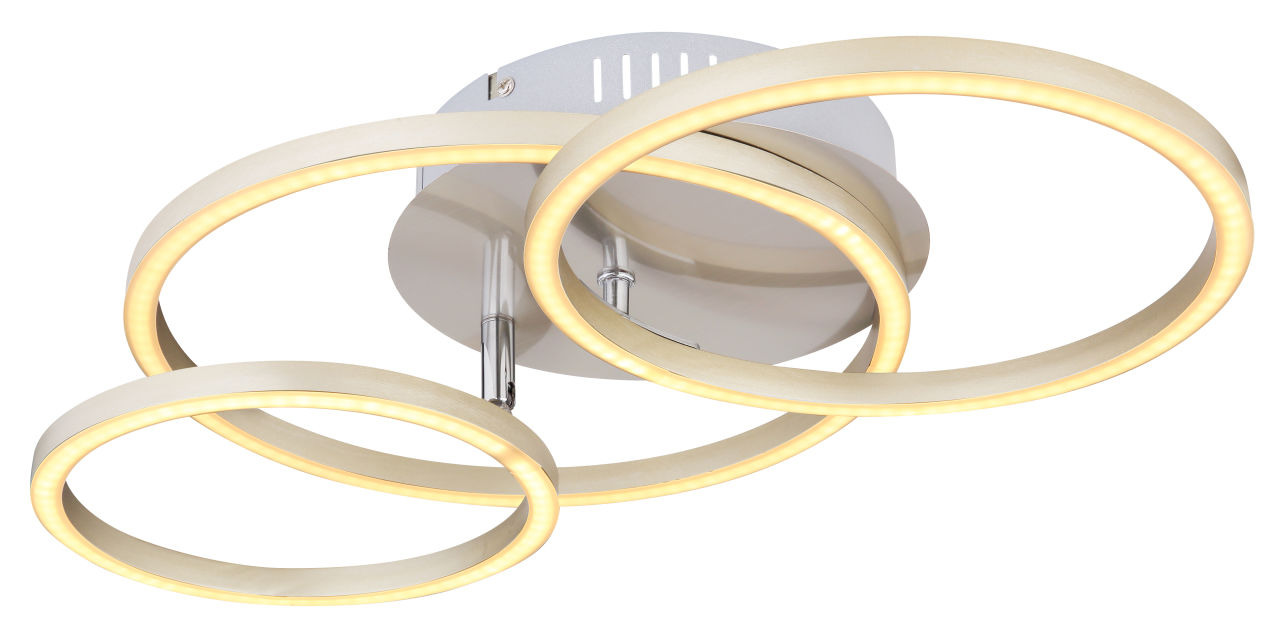 Globo Lighting - KENDY - Deckenleuchte Metall Nickel matt, LED