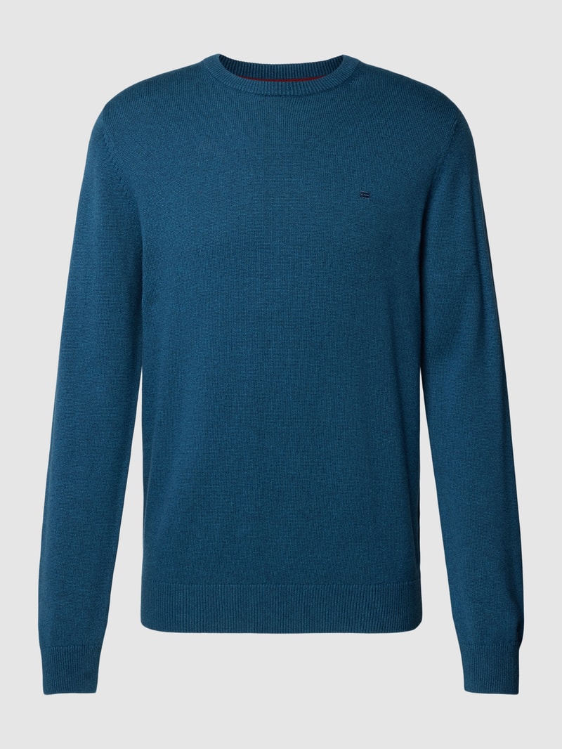 Strickpullover in melierter Optik in smaragdgrün meliert