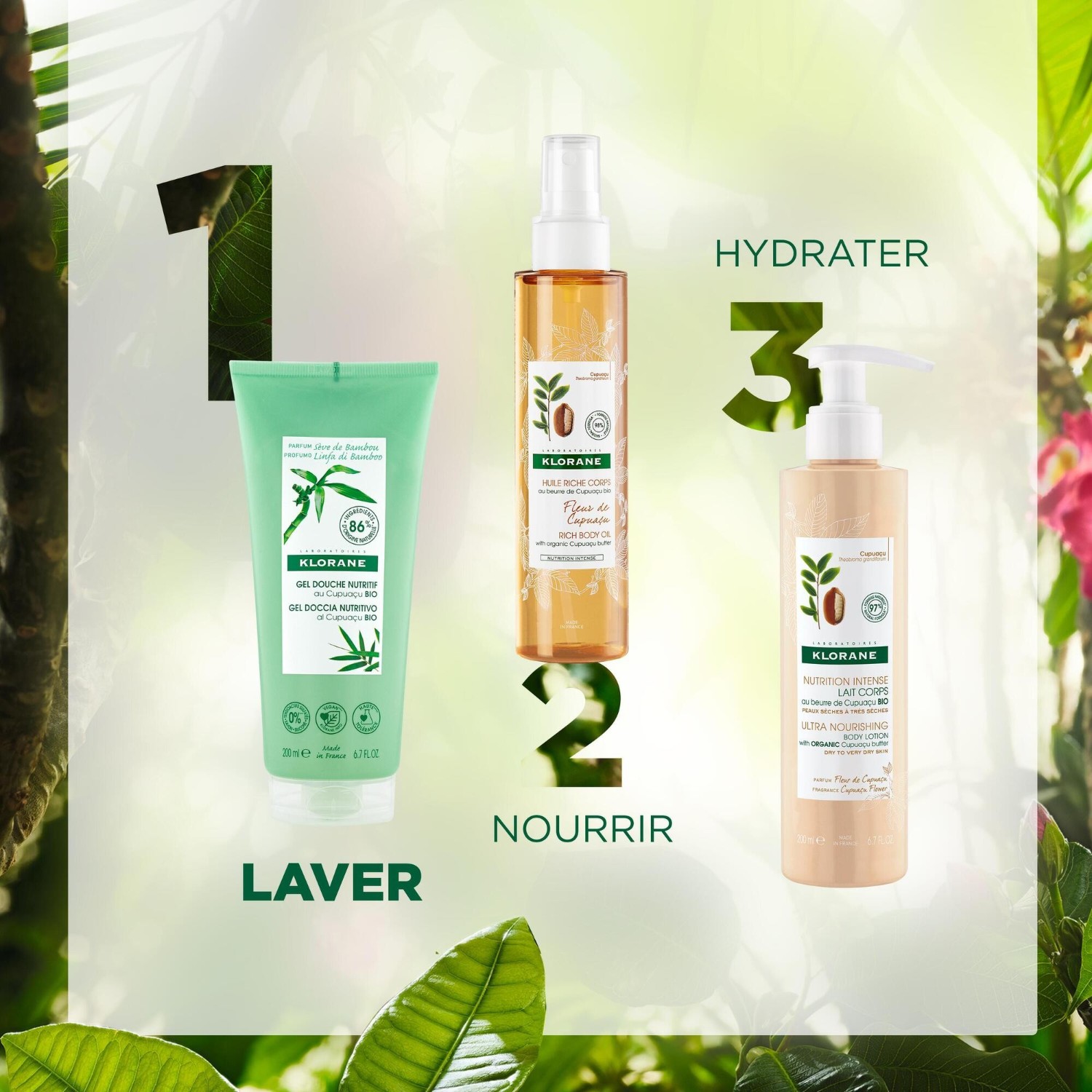 Gel de Ducha Klorane en Cupuaçu BIO - Savia de Bambú