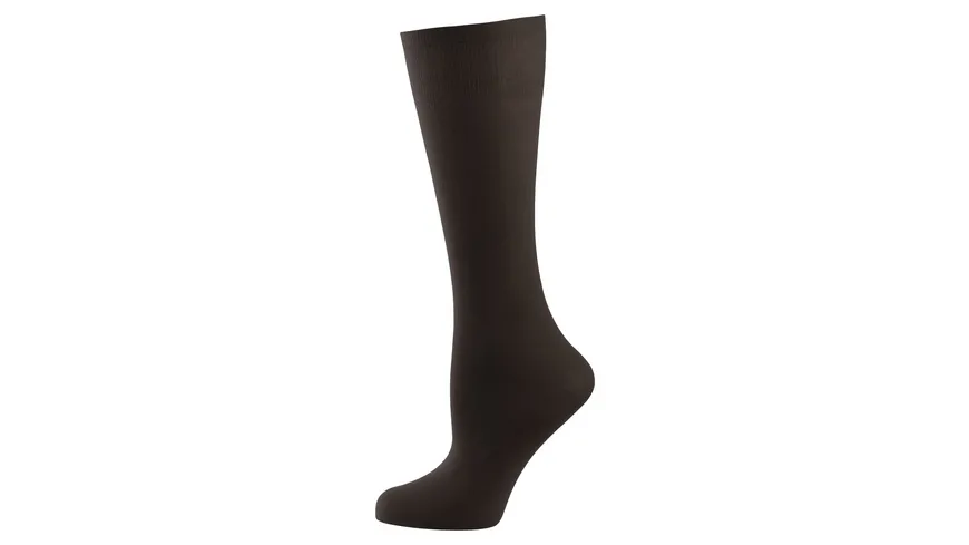 NUR DIE Damen Kniestrümpfe Cotton Sensation 60 DEN schwarz