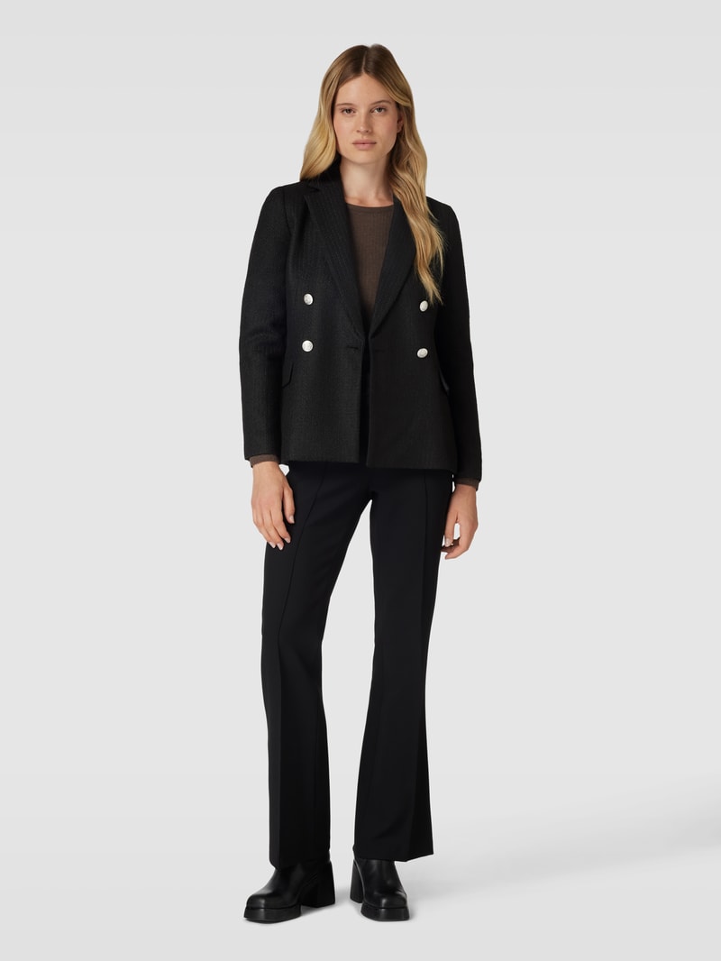 Blazer mit Pattentaschen in schwarz