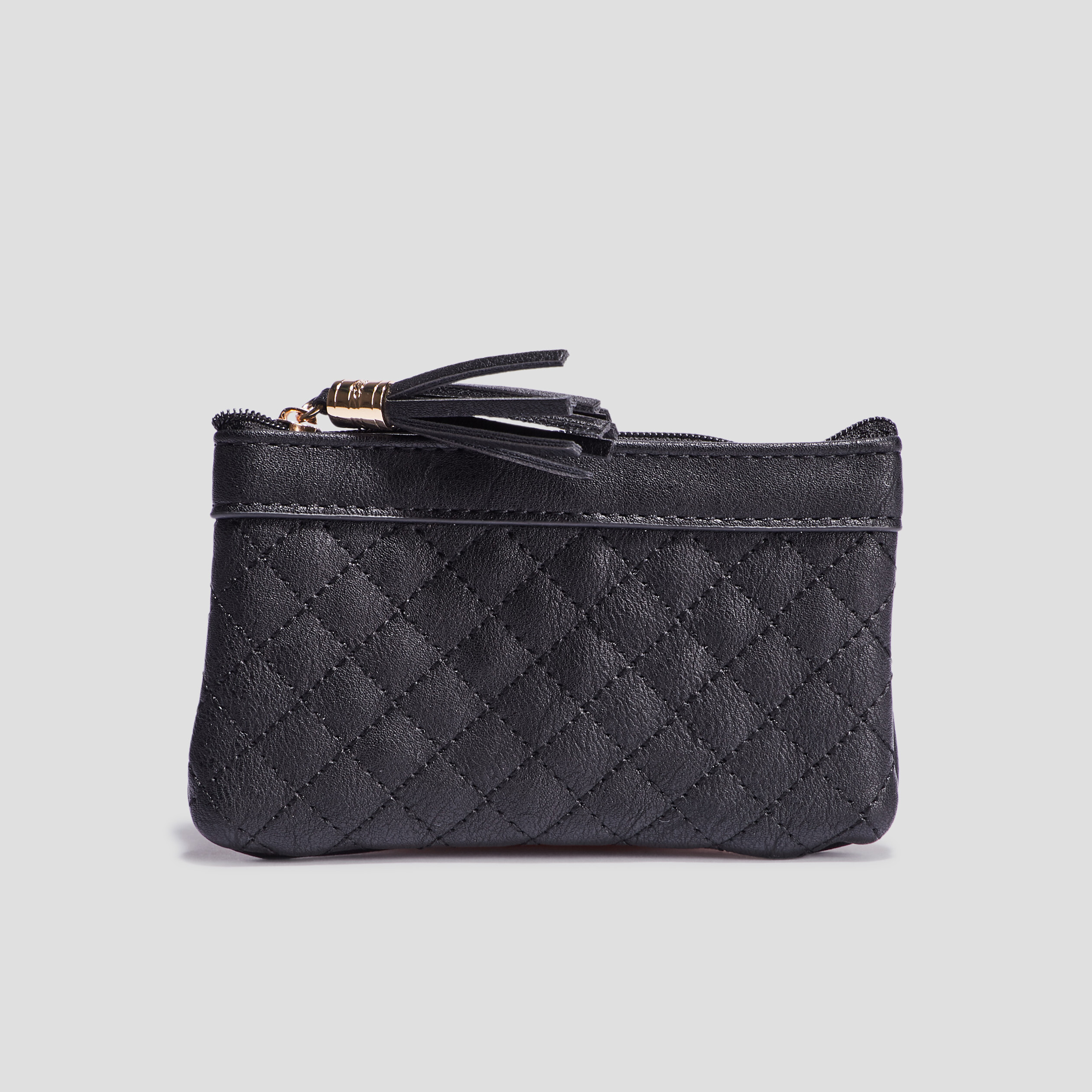 Porte-monnaie matelassé noir femme | La Halle