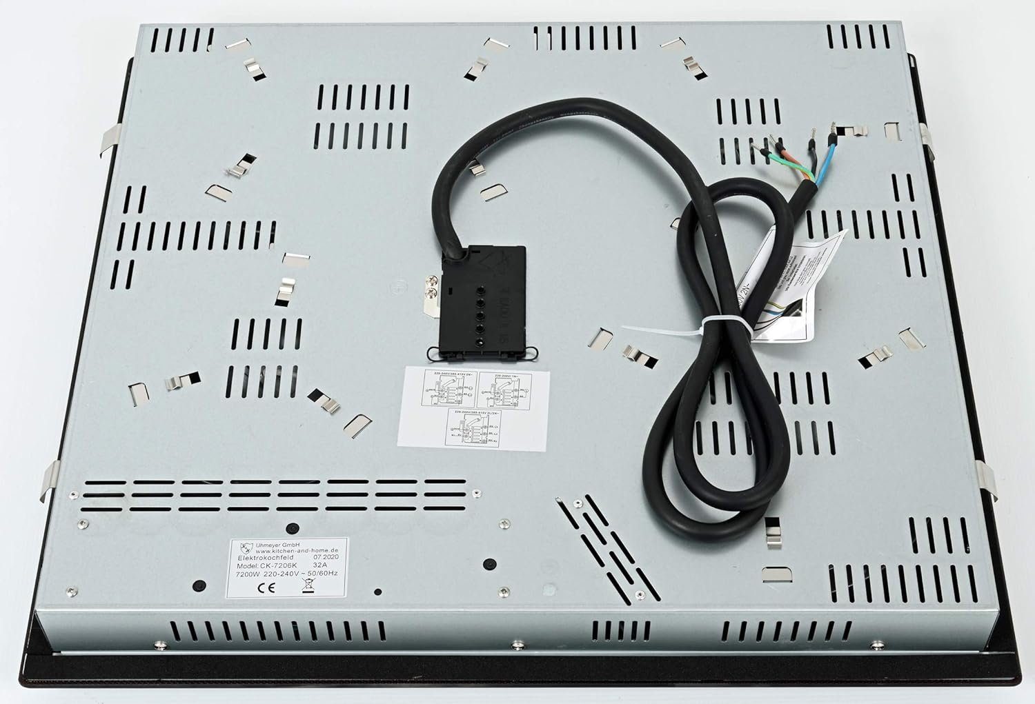 K&H Elektro-Kochfeld K&H® 4 Zonen Glaskeramikkochfeld 59cm Knebel Steuerung Elektro Autark Eingebaut CK-7206K, Einbaufähig und Autark