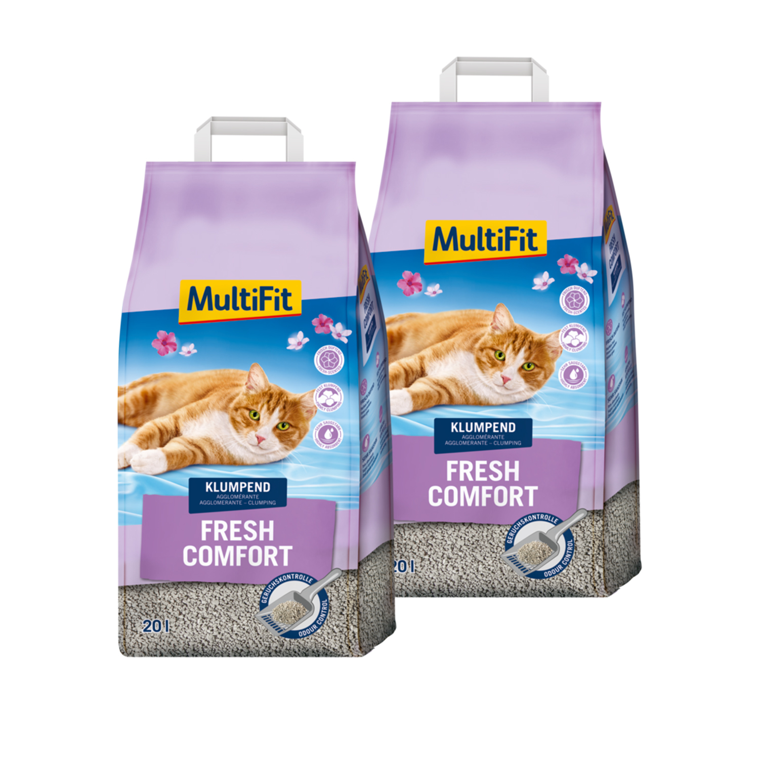 MultiFit Katzenstreu MultiFit Fresh Comfort 2x20 l
