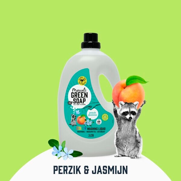 Marcel's Green Soap Őszibarack és Jázmin Színes ruhákhoz való mosószer 3L, 69 mosás