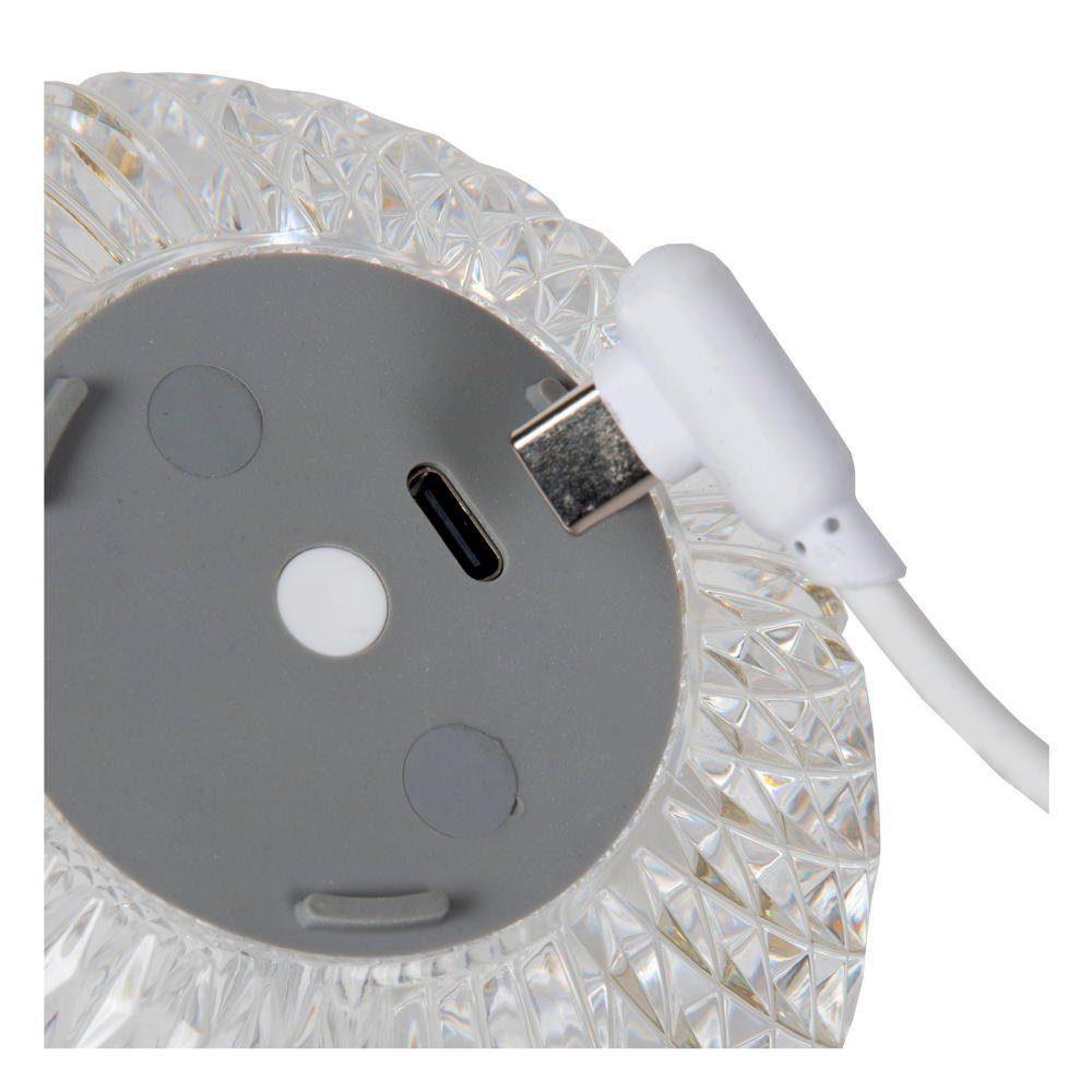 click-licht LED Tischleuchte LED Akku Tischleuchte Cintra in Transparent und Messing 1,5W 95lm, keine Angabe, Leuchtmittel enthalten: Ja, fest verbaut, LED, warmweiss, Tischleuchte, Nachttischlampe, Tischlampe