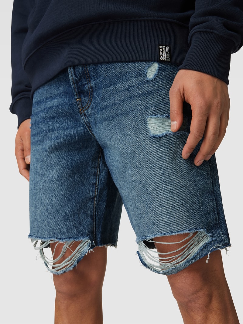 Jeansshorts im Destroyed-Look Modell 'EDGE' in jeans