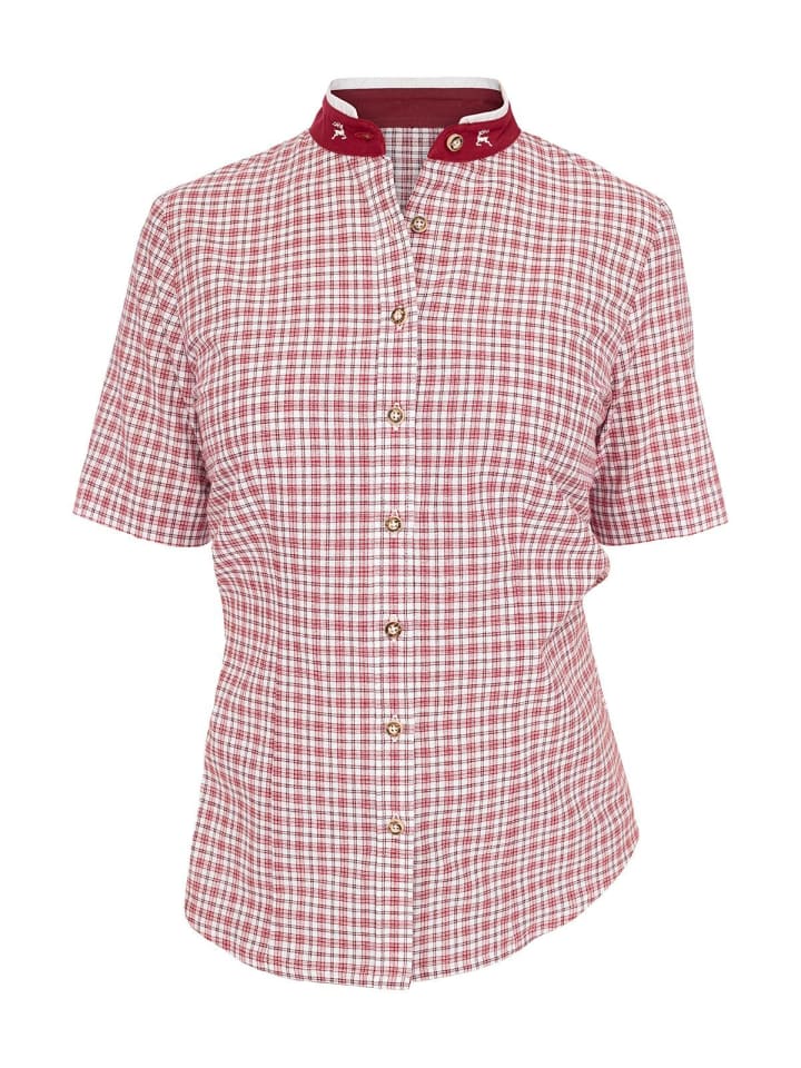 Gipfelstürmer Trachtenbluse 451000-4237 in rot günstig kaufen