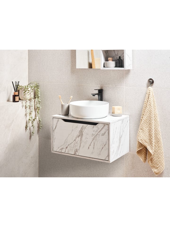 Beliani Waschbeckenunterschrank PETROLINA in Weiß - (W) 60 x (H) 33 x (L) 39 cm günstig kaufen onesize
