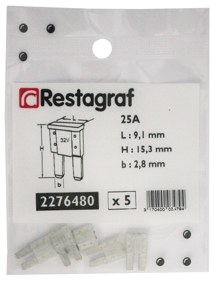 Restagraf 32 V 25 A Micro II-Flachstecksicherung - ATU
